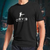Men's and Women's T-shirts Orvis Fishing Fly Rods S black