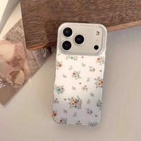 ins Korean polka dot floral application Apple 16/17Promax mobile phone case IP15 large hole IMD14Pro women's model IPhone17ProMax