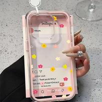 ins color flower is suitable for Apple 17promax mobile phone case iPhone16 two-in-one 14/15 color edge 13 sets IPhone17ProMax