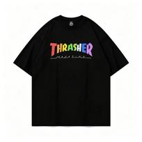 2028 Vasaros Thrasher Skeitbordas Žurnalas Raidžių Spausdinimo Marškinėliai Vyrams Moterims Per dydį Medvilniniai Trumpomis Rankovėmis Laisvalaikio Streetwear Marškinėliai Viršus M