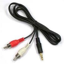 Aukštos kokybės naujas 1 m Aux garso 3,5 mm stereo iki 2 RCA Y kabelis, skirtas asmeniniam kompiuteriui DVD televizoriui VCR