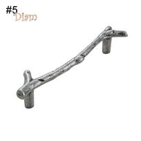 Lachepper Vintažinis Modernus Metalinis Medžio Šakos Rankena Drabužių Spintos Durų Rankenėlė Vidaus Dekoro Priedas 9.6cm sidabras