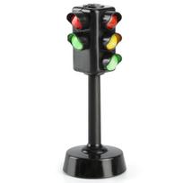 Puntos Edukacinis žaislas Mini eismo ženklai Kelio šviesos blokas su garso LED vaikų sauga Black Sound LED