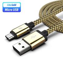 Mikro USB telefono laidas Android įkroviklio laidas Kabel Micro USB įkrovimo laidas skirtas Samsung S6 S7 Huawei OPPO Oneplus Xiaomi Redmi 5 Plus 7A 7 6 6A S2 2M auksas