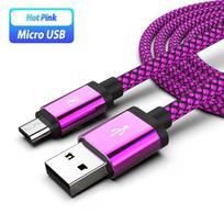 Mikro USB telefono laidas Android įkroviklio laidas Kabel Micro USB įkrovimo laidas skirtas Samsung S6 S7 Huawei OPPO Oneplus Xiaomi Redmi 5 Plus 7A 7 6 6A S2 3M rožinė