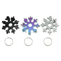 18-in-1 Snowflake Multi Tool Keychain Screwdriver Bottle Opener Tool Outdoor EDC Tools juoda