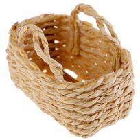 Mini 1/12 mielas lėlių namelio rotango rėmas Rankomis austas daržovių maisto krepšelio lėlės miniatiūrinis papuošimas 1pcs