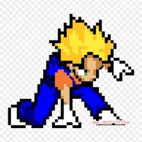 Pleistrai drabužių maišams Lyginti ant terminių lipdukų Vegito Pixel Goku Vegeta raštas, plaunamas šilumos perdavimas yellow