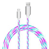 VAORLO Golwing įkrovimo kabelis 2.4A greito įkrovimo linijos C tipo mikro 8 kontaktų telefono įkrovimo laidas skirtas iPhone Android telefonams For Micro balta