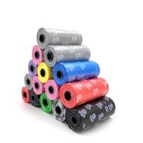 5/10 Susukti naminių šunų kačių išmatų maišeliai vienkartiniai šiukšlių maišai lauke švarūs naminių gyvūnėlių reikmenys 5 Roll įvairiaspalvis