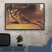 Salvadoro Dali siurrealizmo sienų dailė paveikslėlis, drobė, tapyba Retro Quadro plakatai ir spauda gyvenamojo kambario namų dekoravimui Cuadros 20X30cm No frame raudona/juoda