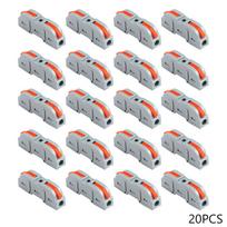 20 vnt. gnybtų bloko svirties namų laido jungties kabelio apkabos veržlės, daugkartinio naudojimo SPL-1  20PCS