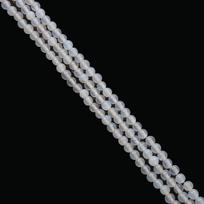 4-12 mm / 32-92 vnt natūralaus balto agato akmens apvalūs karoliukai papuošalams gaminti  pasidaryk pats  apyrankės karoliai 4mm 92pcs balta