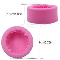 3D Round Rose Flowers Shape Silicone Soap Mold DIY Handmade Soap Molds Soap Making Fondant Cake Candle Molds Craft Decoration rožinė