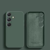Prabangus skysto silikono minkštas dangtelis, skirtas Samsung Galaxy A54 5G A14 A24 A34 A04 A04S A04E A15 4G A25 A35 A55 smūgiams atsparus dėklas Samsung Galaxy A54 5G tamsiai žalia spalva
