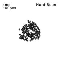 3mm-12mm jūros kamšteliai naktiniai minkšti ir kieti pupelės žvejybos plūdės karoliukai juodi apvalūs Hard Bean-4mm