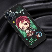 „Demon Slayer“ dėklas, skirtas Apple iPhone 11 14 13 12 Pro 7 Xr X Xs Max 8 Plus 6 6s Se 2022 14pro Max Black Soft Phone Coque iPhone 11