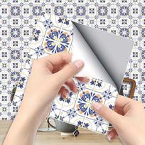 Mėlyno rašto plytelių lipdukas Virtuvės Backsplash Aliejui atsparus vonios kambarys Vandeniui atsparus namų dekoras Sienų lipdukai Peel Stick Meno tapetai 20*20cm*6Pcs