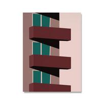 „Bauhaus“ abstrakčiojo meno spaudiniai Modernaus minimalizmo muziejaus parodos plakatų drobė 21cm×30cm NoFrame