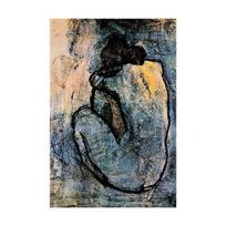 Pablo Picasso aliejinis paveikslas  Mėlynas aktas  Aliejinis paveikslas Plakatas ir spaudiniai 21cm×30cm NoFrame beige
