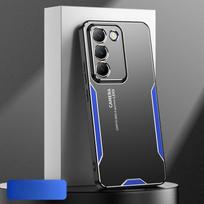 Metalinio aliuminio lydinio kietas dėklas Vivo V30 Lite telefonui, matinis buferis, silikoninis, atsparus smūgiams, su kameros apsauga, telefono dangtelis Vivo Y200E Y100 V30Lite V40 SE 5G For Vivo V30 Lite mėlyna