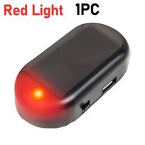 Universali automobilio netikra saugos lemputė USB saulės imitacinė apsaugos nuo vagystės įspėjamoji lemputė netikra signalizacijos lemputė LED mirksi imitacija įspėjimo lempos blykstės lemputė 1PCS raudona