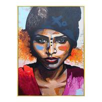 Afrikos mergaitė Juoda indė moteris Skandinaviškas grafiti Abstrakti figūra Drobės tapyba Sienų meno paveikslai Plakatai ir atspaudai Namų dekoras 21x30cm No Framed