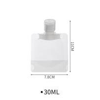 3/5 vnt. 30/50/100 ml Clamshell pakavimo maišelis stovimas snapelio maišelis plastikinis rankų dezinfekavimo losjonas šampūnas makiažo skysčių buteliukas kelionės 3pcs white