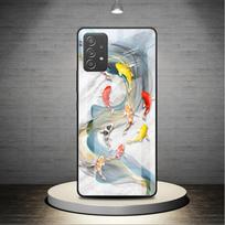 Glass Case For Samsung Galaxy A52 A71 A50 A51 A70 A21s A31 A72 A10 A12 A30 A22 5G Phone Cover Gold Foil Lotus Samsung A72 4G(5G)