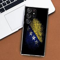 Bosnijos ir Hercegovinos vėliavos telefono dėklas Samsung Galaxy S24 S23 S22 Ultra S21 S20 Fe S10 Plus S10E S9 S8 + korpusas Coque Samsung S24 Ultra blue