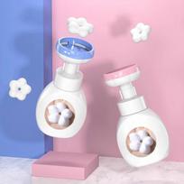 300 ml gėlių dozatorius Skystas muilas gėlių putos rankų muilo buteliuko siurblys Floret Bubbler vaikams plastikinis presavimo tipas galvutės išpilstymas rožinė