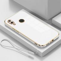 Dėl Huawei nova 3i dėklo Huawei nova 3 telefono dėklas INE-LX1 PAR-LX1 dėklas Nova3 nova 3i prabangus kvadratinis dengtas smūgiams atsparus galinis dangtelis Huawei nova 3i&Case & Strap gray