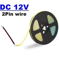 400Leds/M 5MM DC 5V/12V LED COB juostelė šilta balta mėlyna LED juostinė lemputė televizoriaus fono apšvietimo juosta namų dekoro lempa 5m LED styginė lemputė 2Pin wire 0.5M