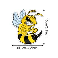 JT105#13.3x15cm Angry Bee animacinis vinilo lipdukas automobiliui, sunkvežimiui, automobilio langams 13.3x15cm