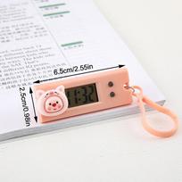 Nešiojamas tylus skaitmeninis elektroninis laikrodis, skirtas studentų egzaminų studijų bibliotekai, mini kišeninis laikrodis žalias apšvietimas LCD ekranas rožinė