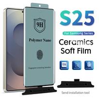 Samsung Galaxy S20 S22 S21 S23 S24 S25 Ultra S10 Plus Note 20 Ultra 10 Plus Pilnai klijuojama minkšta keraminė plėvelė ekrano apsauga Note 20