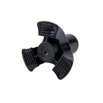 22 Mm lazdos guminis antgalis Trijų kojų guminės lazdelės pakeitimo antgalio priedas juoda