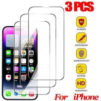 3PCS Screen Protector Film For iPhone 16 15 14 13 Pro Max Tempered Glass iPhone 11 12 Pelicula mica iPhone15 Pro Plus 13 Mini iphone 11 gryna