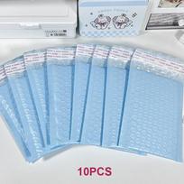 10 vnt spalvingi burbuliniai vokų maišeliai, lipnūs rausvai violetiniai mėlyni pakuočių greitieji maišeliai 10pcs mėlyna