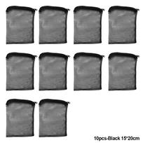 10 vnt. Filtro tinklinis maišelis Tinklelio maišelis Akvariumas Tvenkinys Biocheminiams rutuliams Anglis Akvariumas Žuvų bakas Keraminiai žiedai Izoliacinis maišelis Baltas Juodas 10pcs-15*20cm juoda