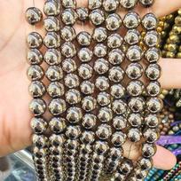 Galvanizuoti juodos geležies rūdos karoliukai, 2–10 mm – „pasidaryk pats“ drabužių priedai ir amatų reikmenys 4.0mm Bead black