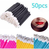 50 vnt Soft Stick Beauty lūpų dažų aplikatorius lūpų šepetėlis vienkartinis kampuotas mėlyna