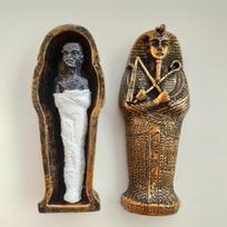 Derva Senovės Egipto karstas figūrėlė skulptūra Egipto mumijos statula maži papuošalai miniatiūriniai white Mummy varis