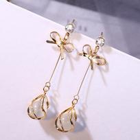 Metal Trendy Water Drop Women Dangle Earrings Simple Korean Jewelry Female Long Pendant Eardrop ARI auksas