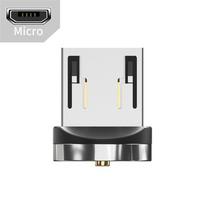 Magnetinis 3-in-1 besisukantis Type-C įkrovimo ir duomenų kabelis su alkūne ir tiesiu lenkimu Android Head (No Cable)