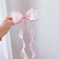 2PC Girl Horsetail Bow Hair Accessories Hair Clip Long Ribbon Hairpin Hair Accessories
