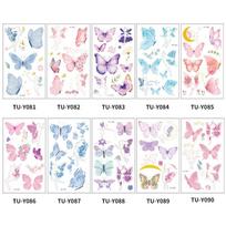 10 vnt./rinkinys Šviečiantys tatuiruočių lipdukai Laikini Spalvingi Drugeliai Mieli Tatuiruočių Lipdukai Vaikų Kūnui Netikra Tatuiruotė 10pcs