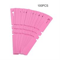 100 vnt. Plastikiniai sodinukų sodo dekoravimo kuoliukai Etiketės Augalų etiketės Vejos ornamentas Rožinis pink