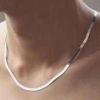 Unisex Nerūdijančio Plieno Ašmenų Gyvatės Grandinėlės Karoliai - Madingi Pakabukai Aksesuarai Sandėlyje Silver 16-inch