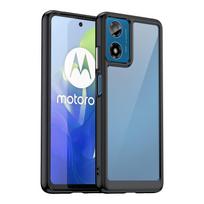 Skaidrus TPU dėklas Motorola Moto G35 G55 G75 G85 5G G04S G04 G24 Power E14 Apsauginis dangtelis Skaidrus Fundas Coque Capa For Moto G04 juoda